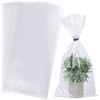 acDesign 15Pcs Clear Cellophane Gift Bags 9.8"x19.6" Plastic Bags for
