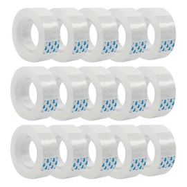 Ykimok 15 Rolls Easy-Tear Transparent Clear Tape Refills for Dispenser, 0.7-Inch Wide, 27.3 Yards Long, Perfect for Gift Wrapping, Crafts, Home, School, Office.