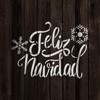 Feliz Navidad Snowflakes Stencil - Christmas Sign, Christmas Stencil Outline,