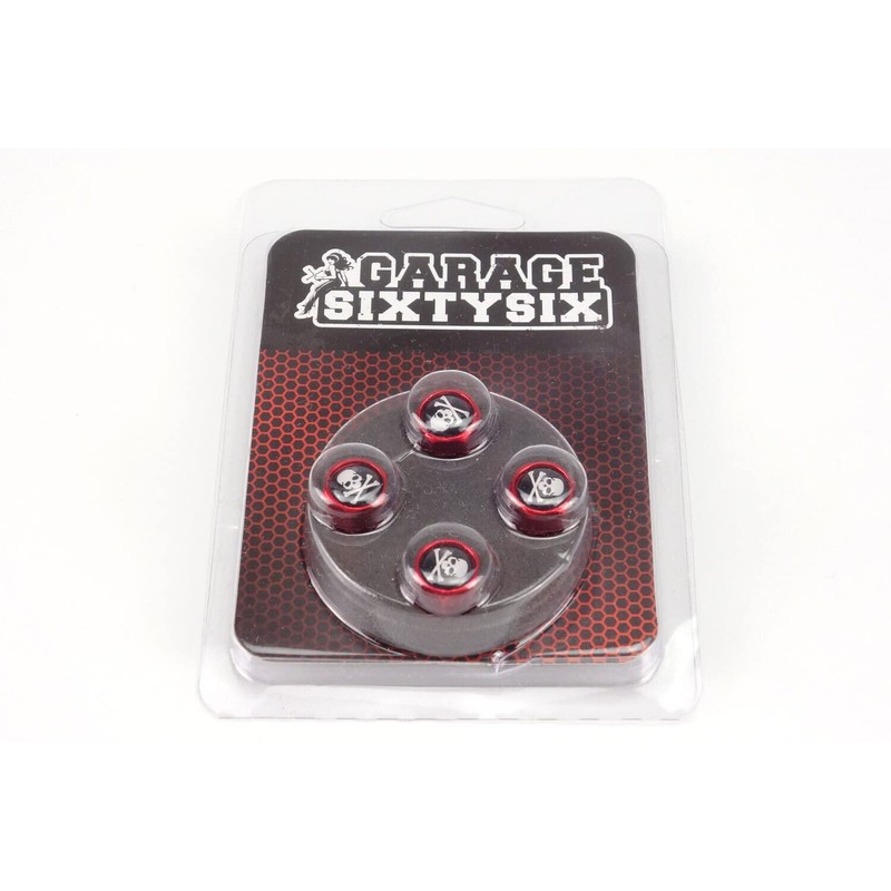 1013006 Valve Caps Skull with Bones / Set of 4