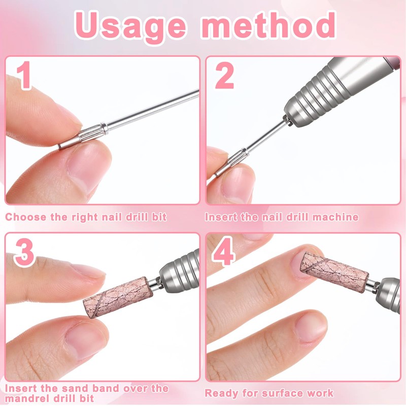 Small Mandrel Bits for Sanding Bands, Small Mandrel Nail Bit,