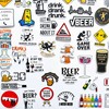 Generic Beer Sticker Decals for Cooler, Drink, Adults - Matte,
