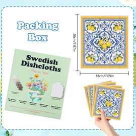 Swedish Dishcloths for Kitchen 6 Pack