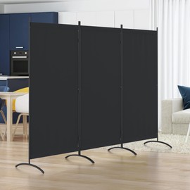 Kecreque Room Divider 3 Panel Room Dividers and Folding Privacy Screens with 4 Curved Metal Feet Partition Wall Divider,Cubicle Wall for Office Partitions,Bedrooms, Dining Rooms, Dorm Rooms