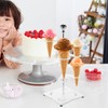 JECOMPRIS Ice Cream Stand Fries Holder Cupcake Stand Rack Cone
