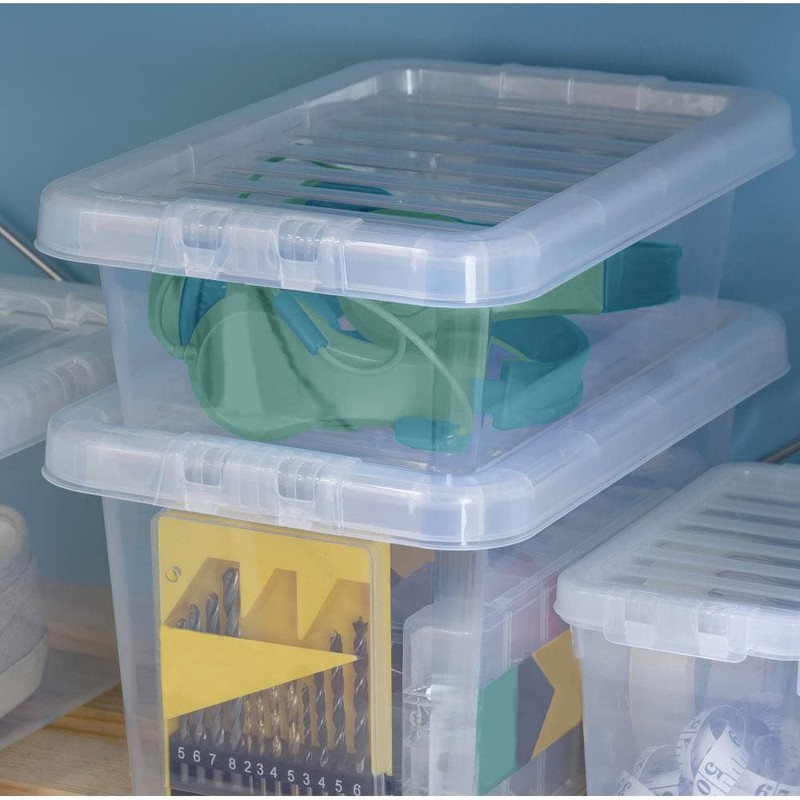 FotoStation Set of 2-4L Litre Small Plastic Storage Boxes with