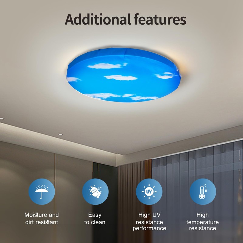 CASAZEN 12" Ceiling Light Cover, 1 Pcs Flush Mount Light
