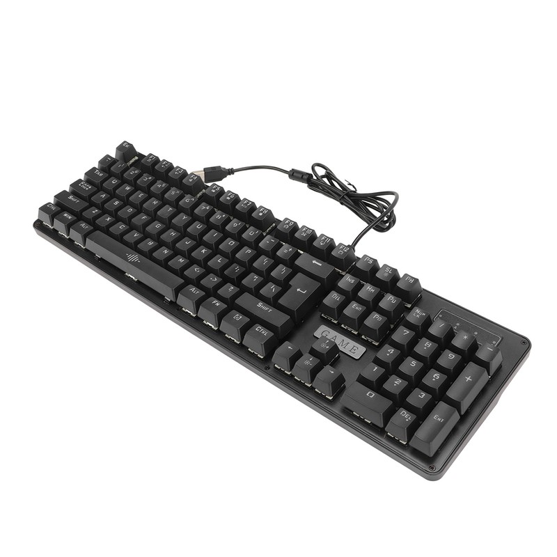 Mechanical Gaming Keyboard Wired RGB Backlit 104 Keys ABS Blue