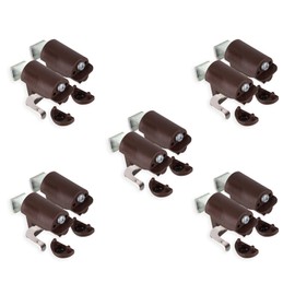 KLEMMFLEX Clamp Holder for Blinds, Blind Brackets without Drilling, for Clamping, Pack of 10, Brown, Sturdy Clamp Support with Metal Bracket, Adjustable from 4-25 mm, for Windows and Balcony Doors
