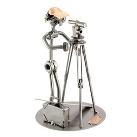 Steelman24 I Nuts and bolts sculpture Land Surveyor With Personal Engraving I Handmade ornaments I I Metal figurine