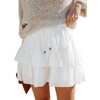 Aoudery Flowy Shorts for Women Boho Ruffled Tiered Skorts Casual