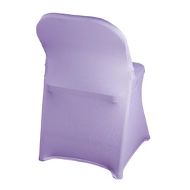 WELMATCH Lavender Spandex Folding Chair Covers - 20 PCS Weddding Events Party Decoration Stretch Elastic Chair Covers Good (Lavender, 20)