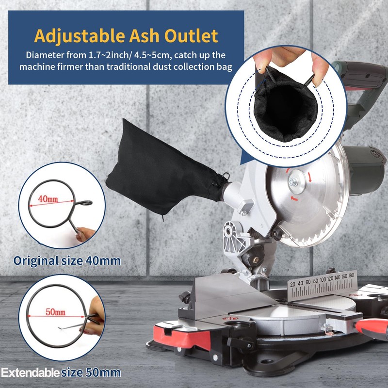 Miter Saw Dust Bag for 255, Universal 2 Pack Dust