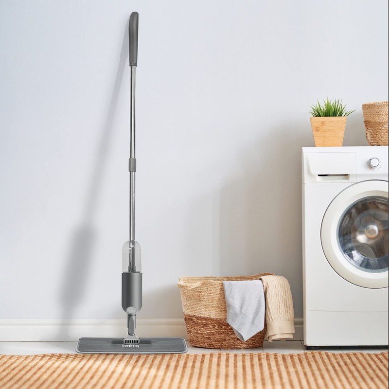 True & Tidy Multi-Surface Spray Mop with Refillable Water Bottle,