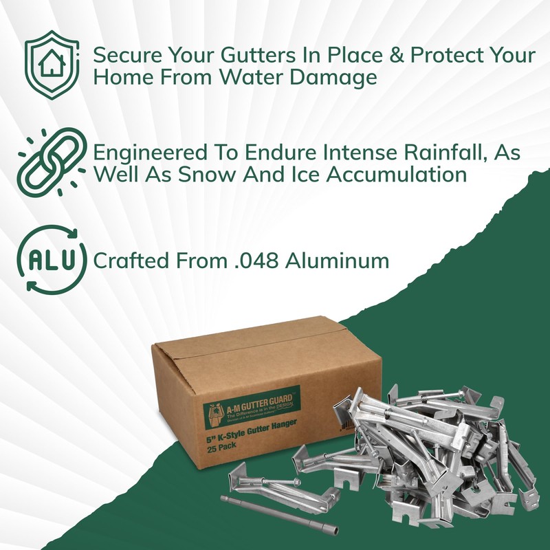 A-M Gutter Guard - 5" K Style Gutter Hangers (10
