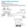 Rocker Toggle Switch Panel, 3 Way Bilge Pump Switch Bilge