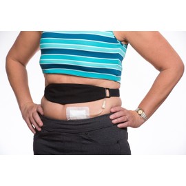 Tuck-Away PD Dialysis Belt by Stickman (Black, Medium)