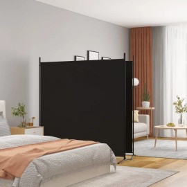 2-Panel Black Fabric Room Divider 137"x70.9" Screen & Dividercolor: Black Color