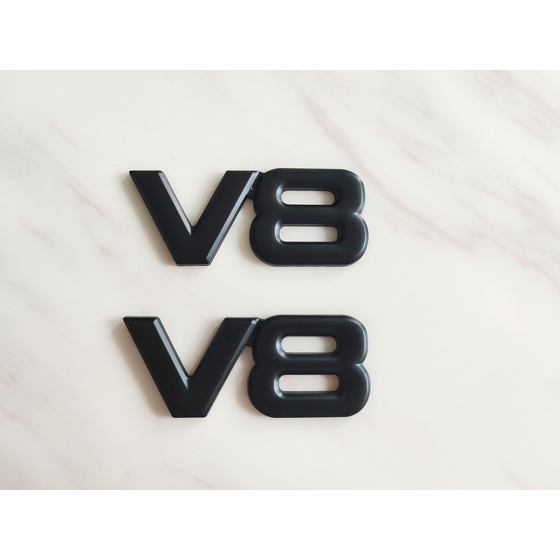 2 Metal V8 Badges, 3D car Truck Badges, Stickers, car