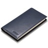 HISCOW Minimalist Checkbook Cover - Full Grain Leather (Dark Blue)
