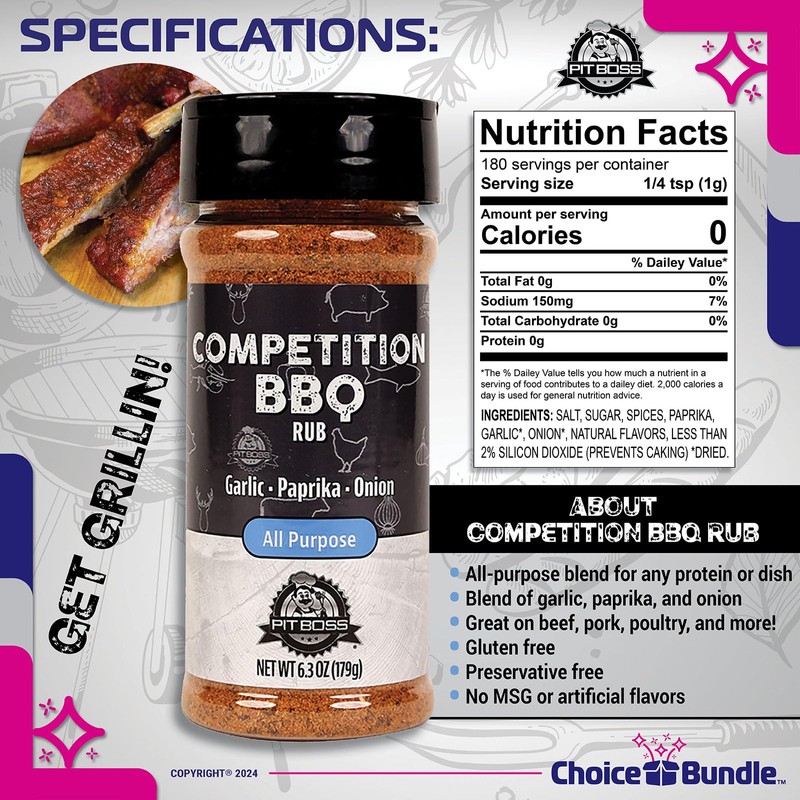 Pit Boss Competition BBQ All Purpose AP Premium Barbecue Mixed