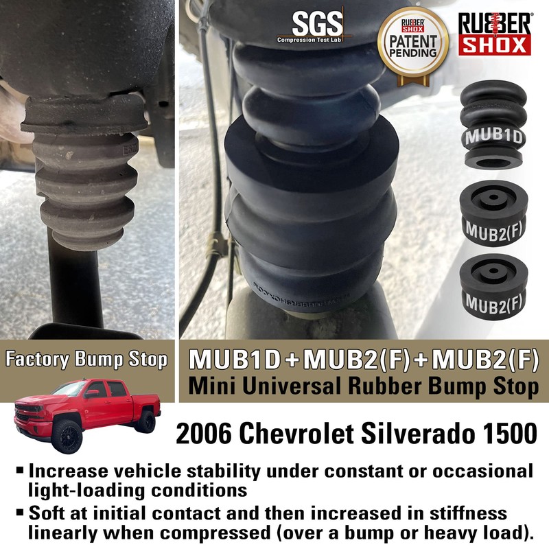 RubberShox Modular Universal Rubber Bump Stop for Light Truck/SUVs |