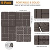 Goovilla Plastic Interlocking Deck Tiles, 9 Pack Outdoor Patio Flooring,