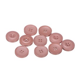 HARFINGTON 10pcs 36L Sewing Buttons 7/8"(23mm) Resin Round Flat 4-Hole Craft Buttons for Coats Sweater Sewing Clothing and DIY, Dark Pink
