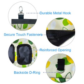 Guinea Pig Hay Feeder, Hanging Rabbit Hay Feeder Bag for Guinea Pigs Bunnies Chinchillas. M, Green Leaves, 2Pack