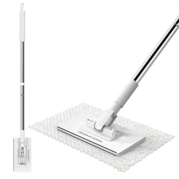 Vantuofu Mini Sweeper Cleaning Mop, Wall Mop Cleaner with 37.4"