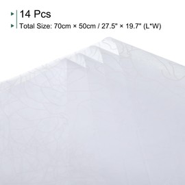 MECCANIXITY Tissue Paper 27.5" x 19.7" Tissue Gift Wrapping Paper Love Rose White for Florist Bouquet Supplies,DIY Crafts Holiday Decoration 14 Pcs