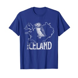 Iceland Map Love Puffins T-Shirt Cute Puffin Gift Kids Tee T-Shirt