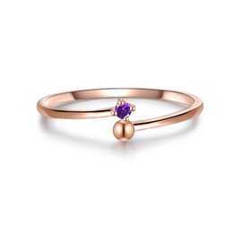 Glanzstücke München Female 925/- Sterling Silver Amethyst Solitaire ring