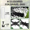 Gravel Grid 4.4x33 FT with 20Pcs Landscape Staples, 3'' Thick