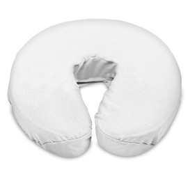 LONDON LINENS Soft & Heavy Microfiber Massage Tables Face Cradle Covers Cozies Fitted- 4 Pieces (4, White)