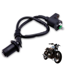Motorcycle Ignition Coil for GY6 50CC 125CC 150CC Scooter Ignition Coil Quick Recovery Ignition Coil for ATV Scooter Moped Go Kart Triple Electrode Head Spark Plug Included