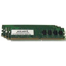 4GB Memory Upgrade for Dell Dimension C521 Desktop PC 4 X 1GB DDR2 Non-ECC PC2-6400 240 pin 800MHz DIMM RAM (PARTS-QUICK Brand)
