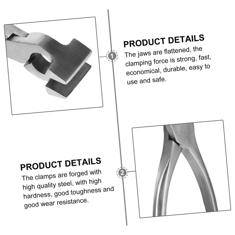 IWOWHERO Leather Craft Flatten Pliers Flat Nose Pliers Tool High