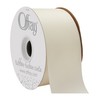 Berwick Offray 2.25" Wide Double Face Satin Ribbon, Antique White
