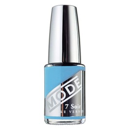 MODE Nail Polish Bright Blue Nail Lacquer, Long Lasting Pigment Rich Color, Chip Resistant Strength, UV Protection Nailcare, Made in NY USA, 7 Soir Le Vernis - Hullabaloo