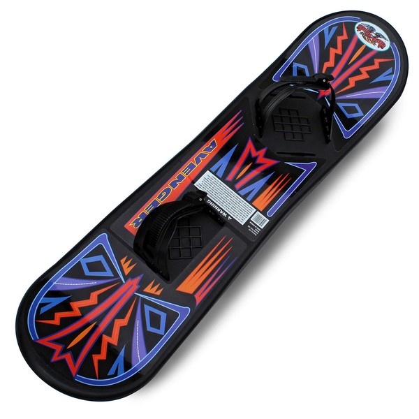 Flexible Flyer Avenger Kids Beginner Snowboard. Youth Plastic Snowboarding Toy Slider, 90 cm, 37 x 8 x 3 inches, Black