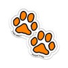 Paw Prints - Orange and Black - Window Bumper Laptop