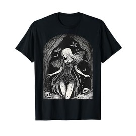 Goth Fairy Dark Witch Forest Gothic Alt Horror Aesthetic T-Shirt