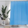 AAMERA Plain Waterproof Bathroom Shower Curtain 180x180cm With 12 Hooks