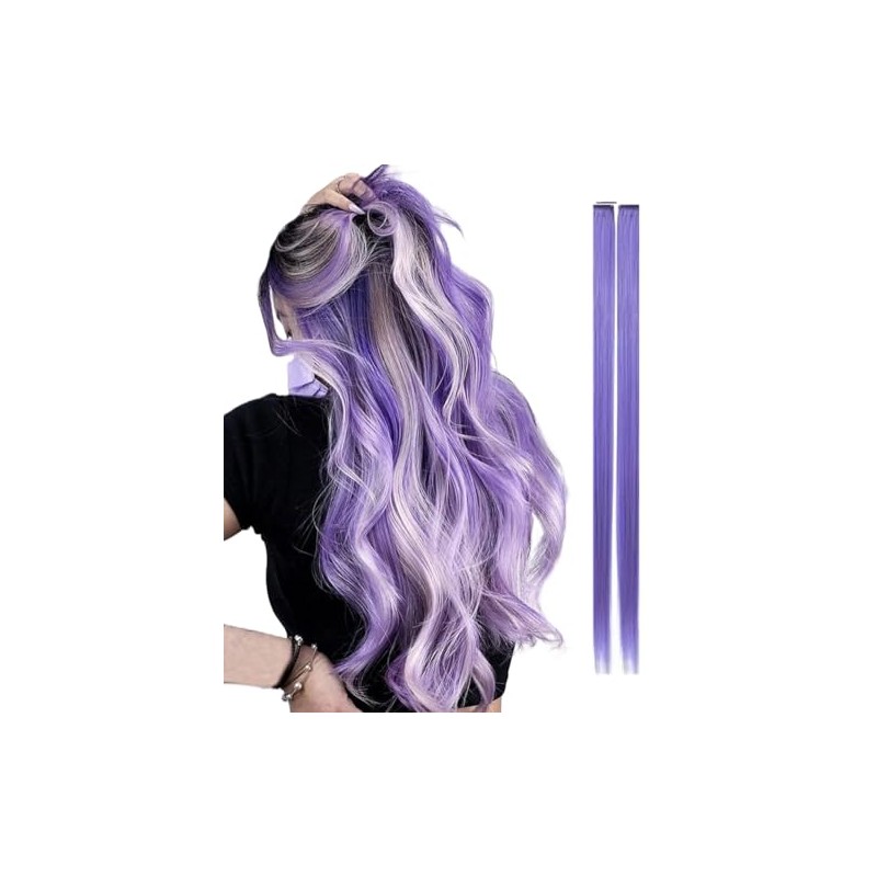 2 x Clip-In Hair Extension Highlights Streaks, Colourful Hair Highlights