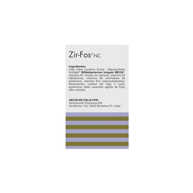 Zir-Fos Probitico y Prebitico Mejora la Digestin, Reduce el Estreimiento