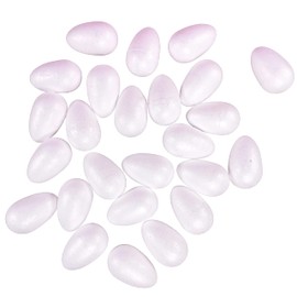 25 Polystyrene Eggs for Easter Crafts & Art - A pack of 3-Dimensional Polystyrene Eggs for Craft, Close to Life sized Styrofoam eggs to paint for Easter.