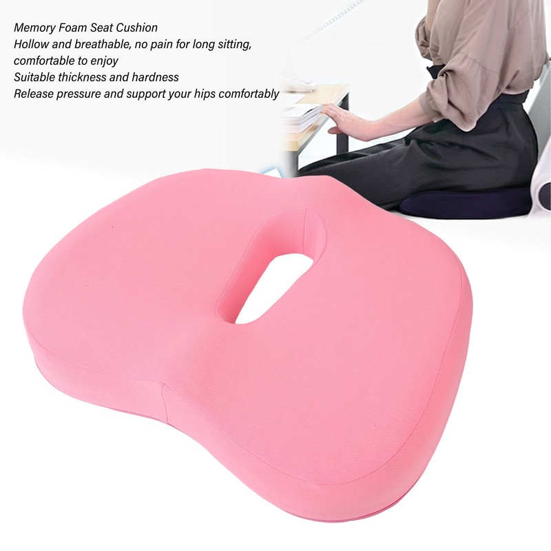Memory Foam Seat Cushion Breathable Hollow Core Orthopedic Hemorrhoids Sitting