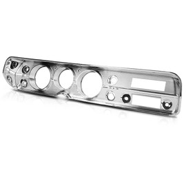 PIT66 Dash Bezel Dashboard Silver Compatible with 1965 Chevy Chevelle El Camino with A/C