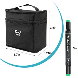 ELLECILA 60 Dual-Tip Alcohol-Based Markers Set | Art Coloring Pens for Adults & Artists | Marker Pens for Sketching, Manga Drawing, Anime Art Supplies with Portable Case (60 Colors)